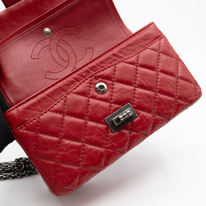 2.55 Reissue Mini Double Flap Red Leather