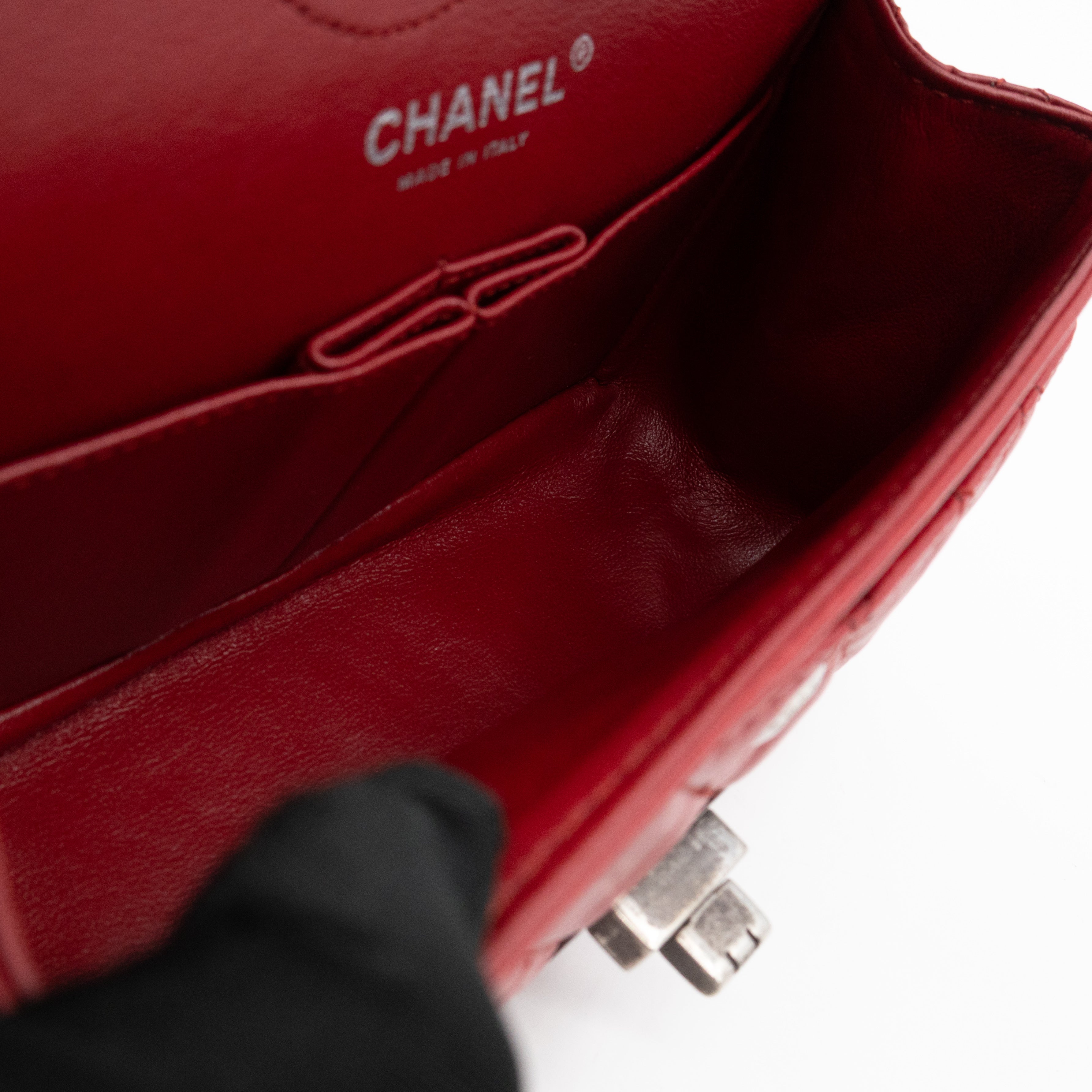 2.55 Reissue Mini Double Flap Red Leather