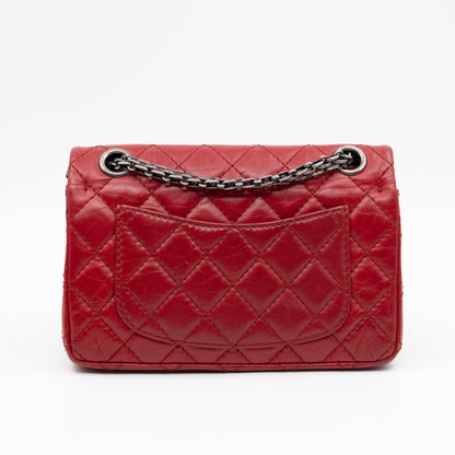 2.55 Reissue Mini Double Flap Red Leather