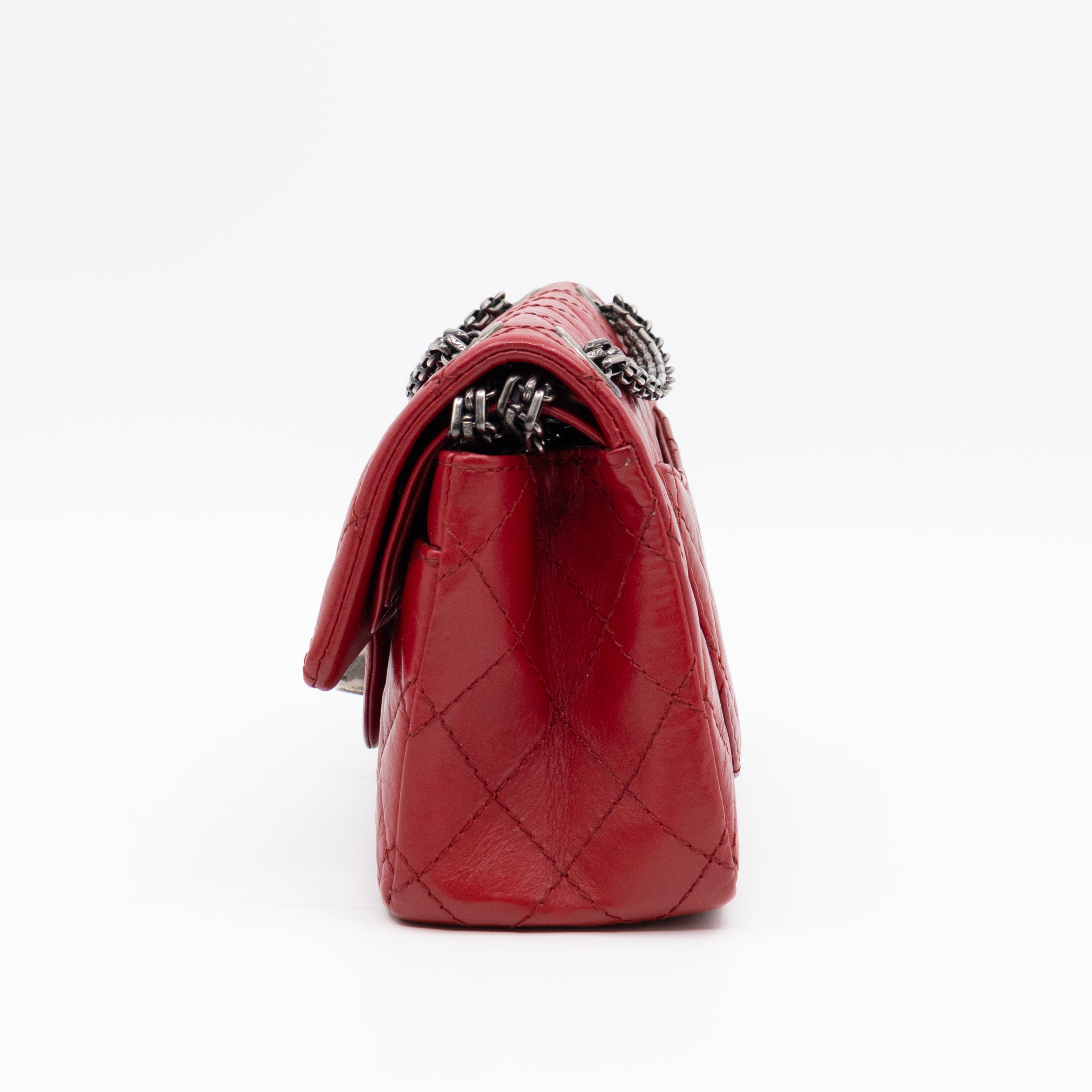 2.55 Reissue Mini Double Flap Red Leather