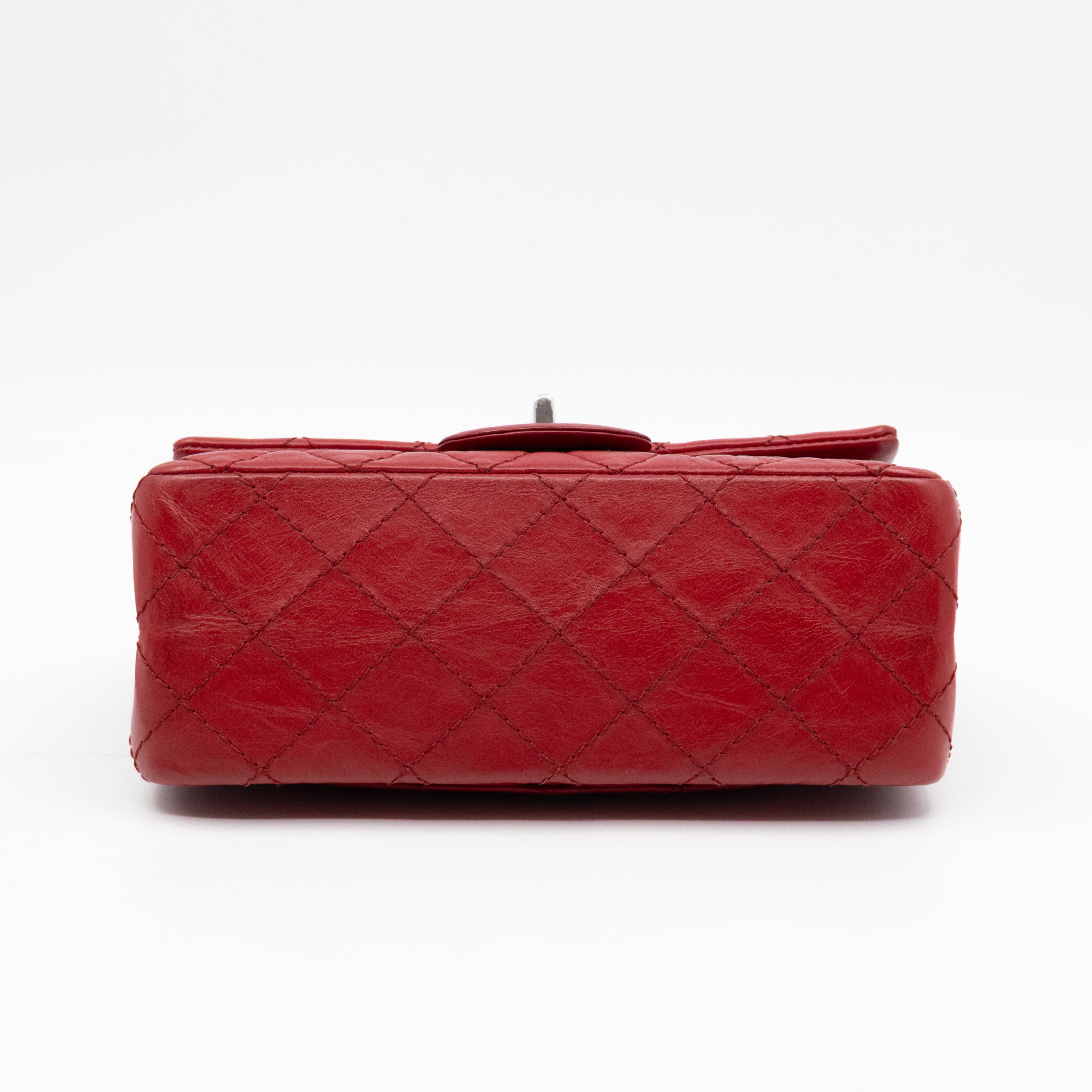 2.55 Reissue Mini Double Flap Red Leather