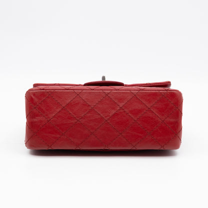 2.55 Reissue Mini Double Flap Red Leather