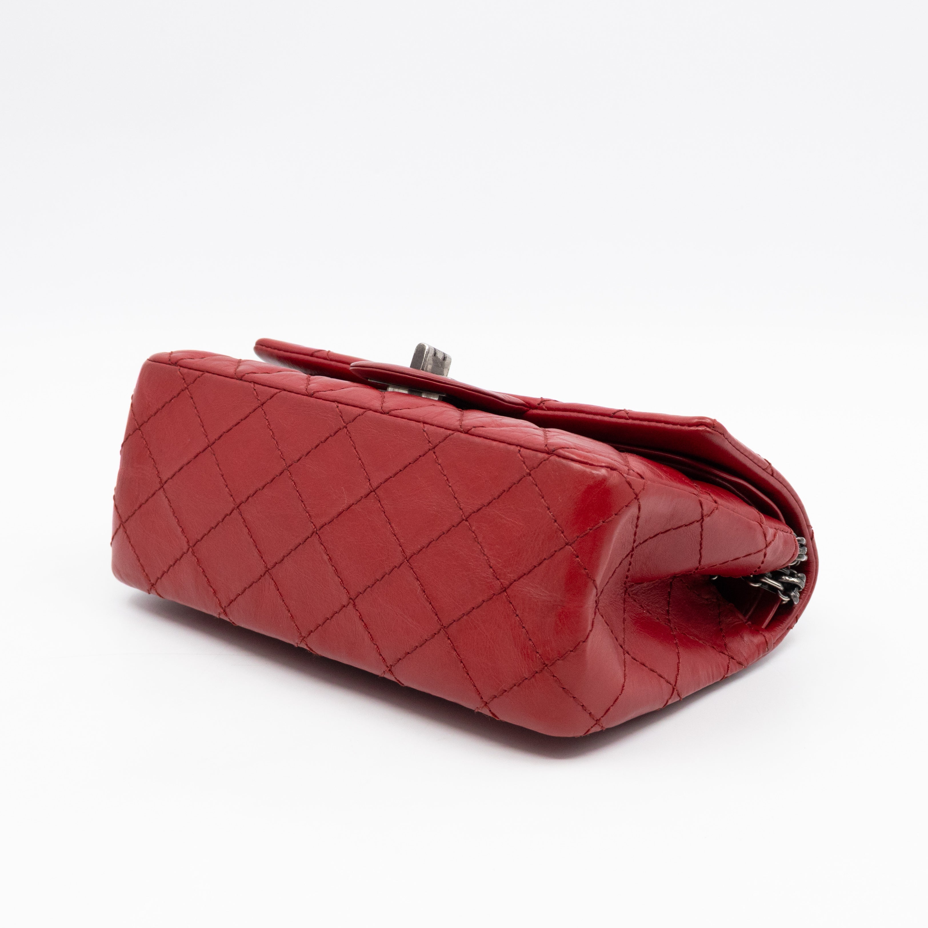 2.55 Reissue Mini Double Flap Red Leather