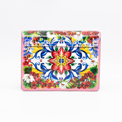 Lucia Twill Bag Majolica Print Leather & Pink Watersnake