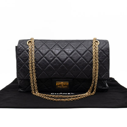 2.55 Reissue 227 Double Flap Bag Black Leather