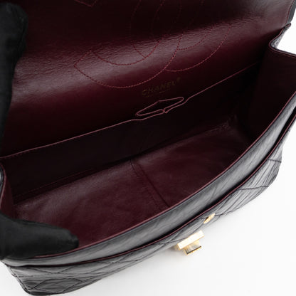 2.55 Reissue 227 Double Flap Bag Black Leather