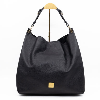 Freya Hobo Large Black Leather