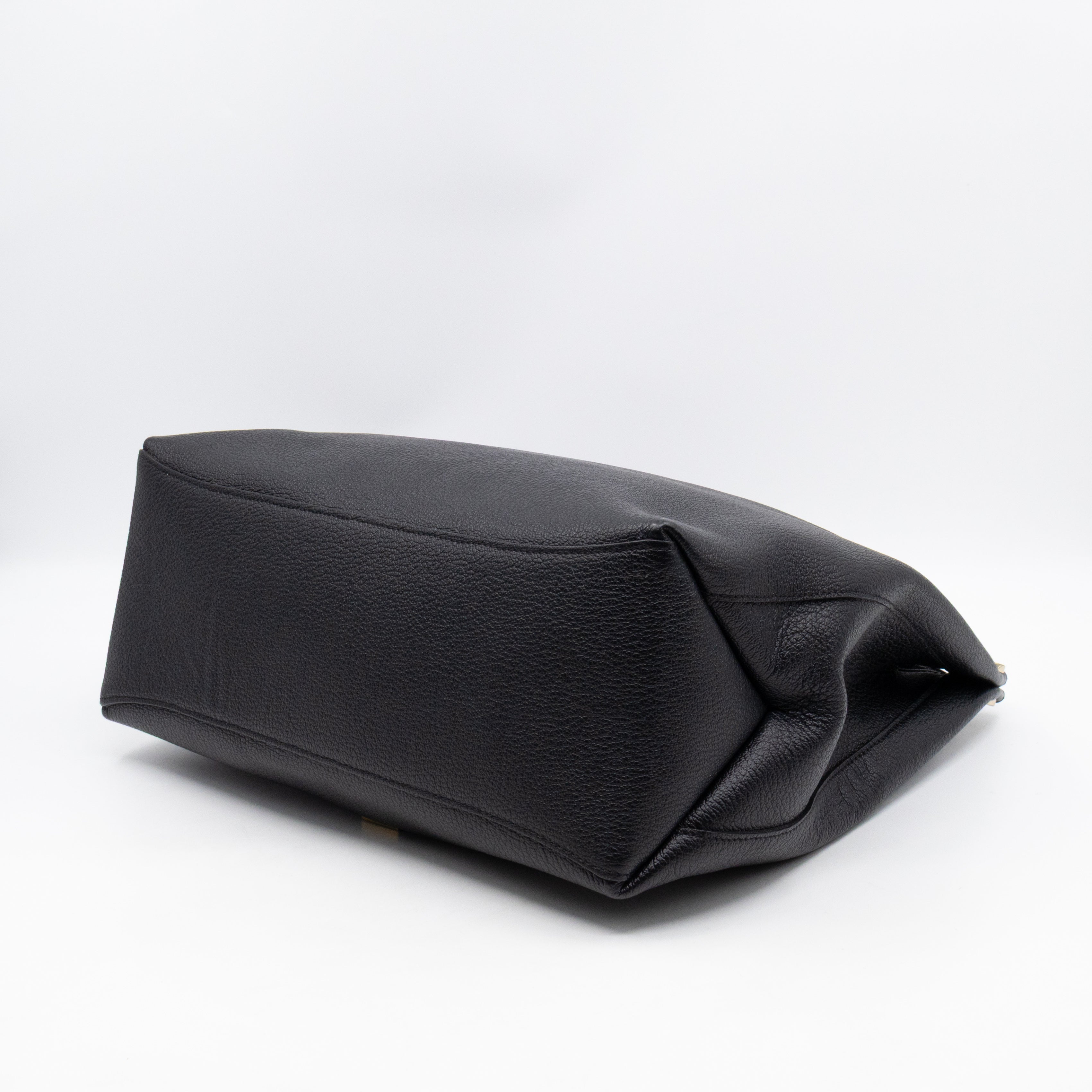 Freya Hobo Large Black Leather