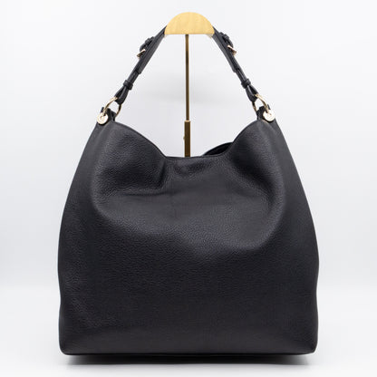 Freya Hobo Large Black Leather