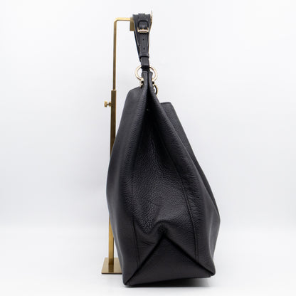Freya Hobo Large Black Leather