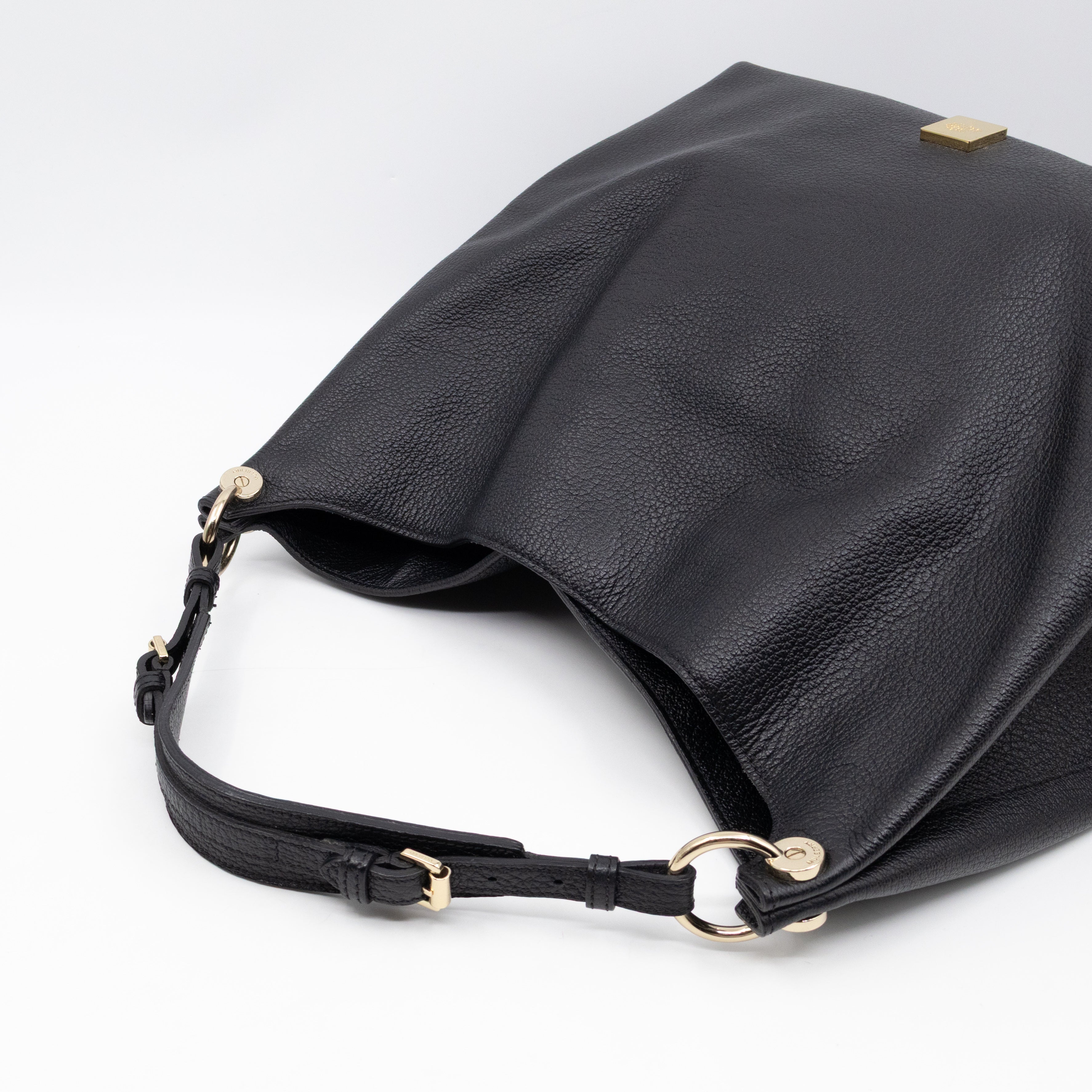 Freya Hobo Large Black Leather