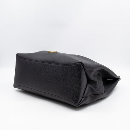 Freya Hobo Large Black Leather