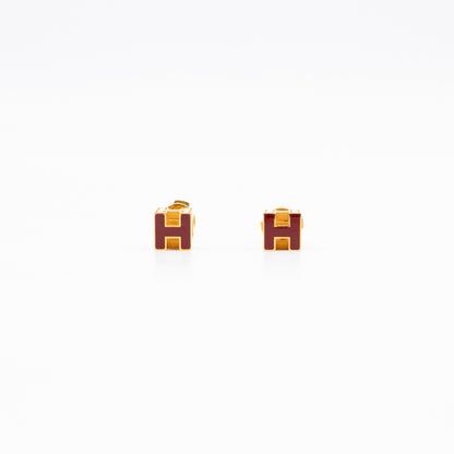 Cage d'H Earrings Red Gold