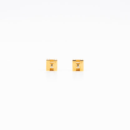 Cage d'H Earrings Red Gold