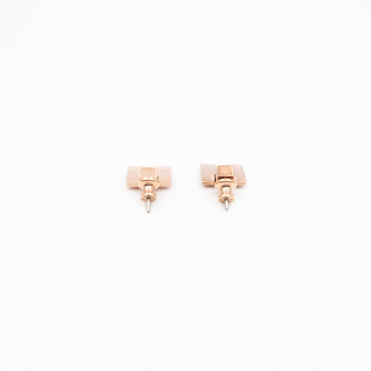 Eileen Earrings Rose Gold White