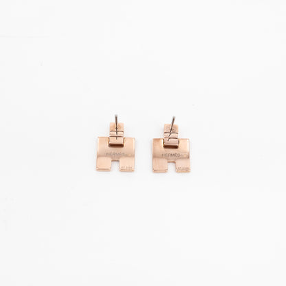 Eileen Earrings Rose Gold White