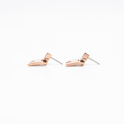 Eileen Earrings Rose Gold White