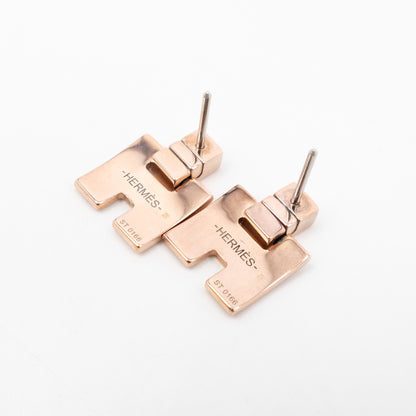 Eileen Earrings Rose Gold White
