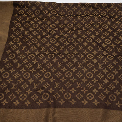 Monogram Shine Shawl Brown