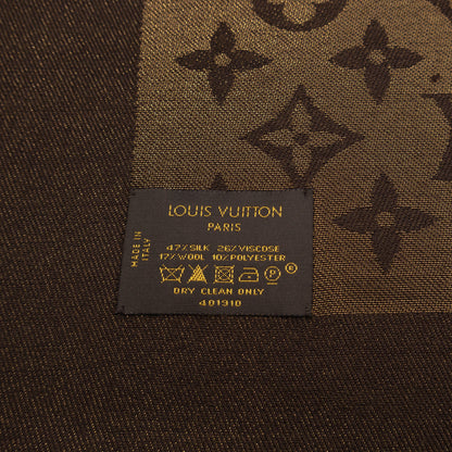 Monogram Shine Shawl Brown
