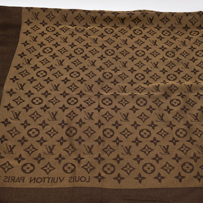 Monogram Shine Shawl Brown