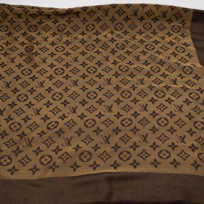 Monogram Shine Shawl Brown