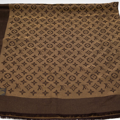 Monogram Shine Shawl Brown