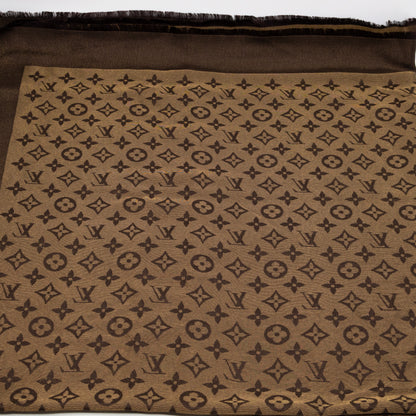 Monogram Shine Shawl Brown