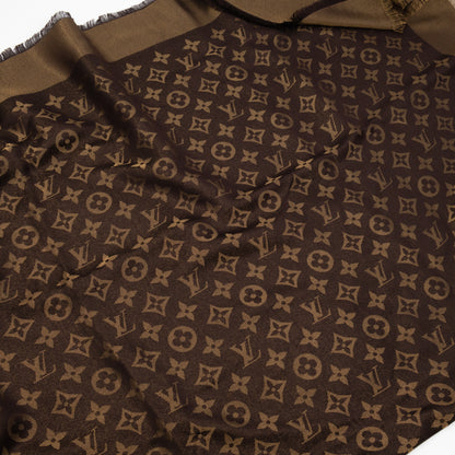 Monogram Shine Shawl Brown