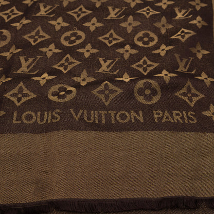 Monogram Shine Shawl Brown
