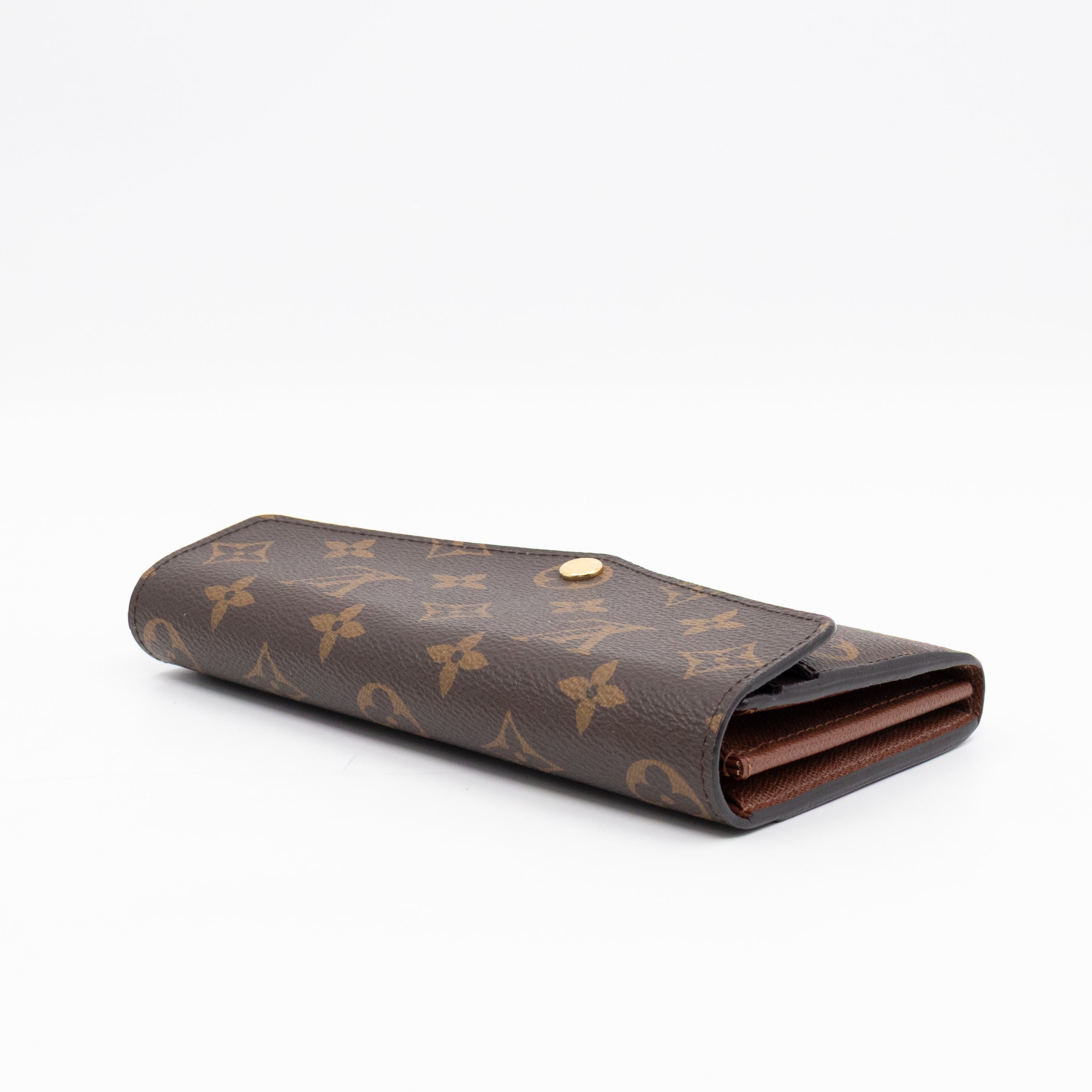 Sarah Wallet Monogram Brown