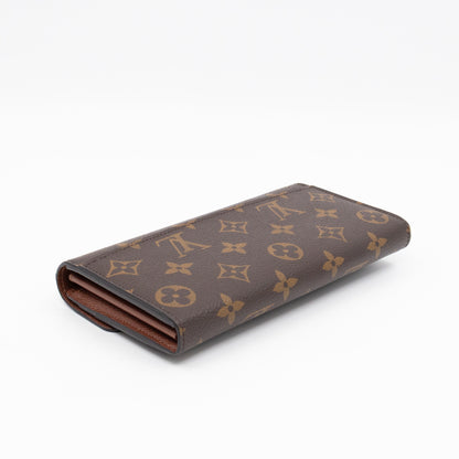 Sarah Wallet Monogram Brown