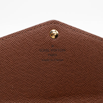 Sarah Wallet Monogram Brown