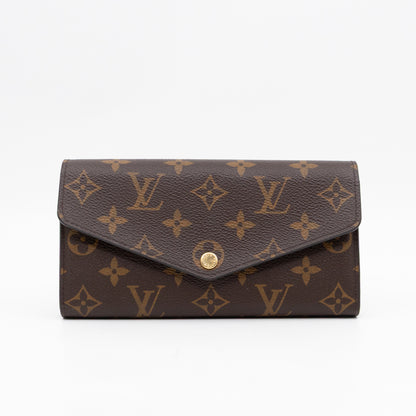 Sarah Wallet Monogram Brown