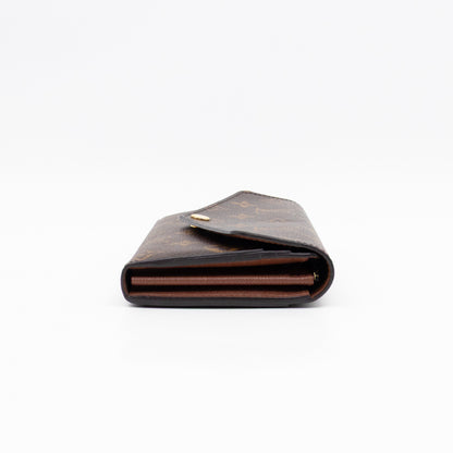 Sarah Wallet Monogram Brown