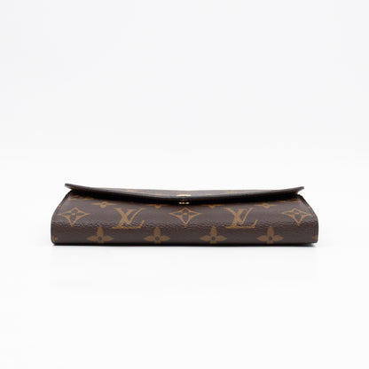Sarah Wallet Monogram Brown