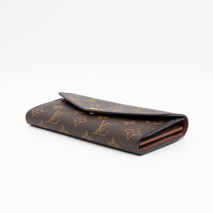 Sarah Wallet Monogram Brown