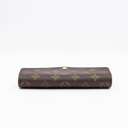 Sarah Wallet Monogram Brown