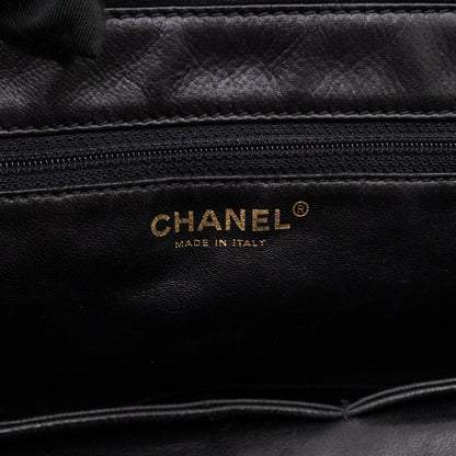 Sparkle Winter Tote Dark Green Mouton Leather