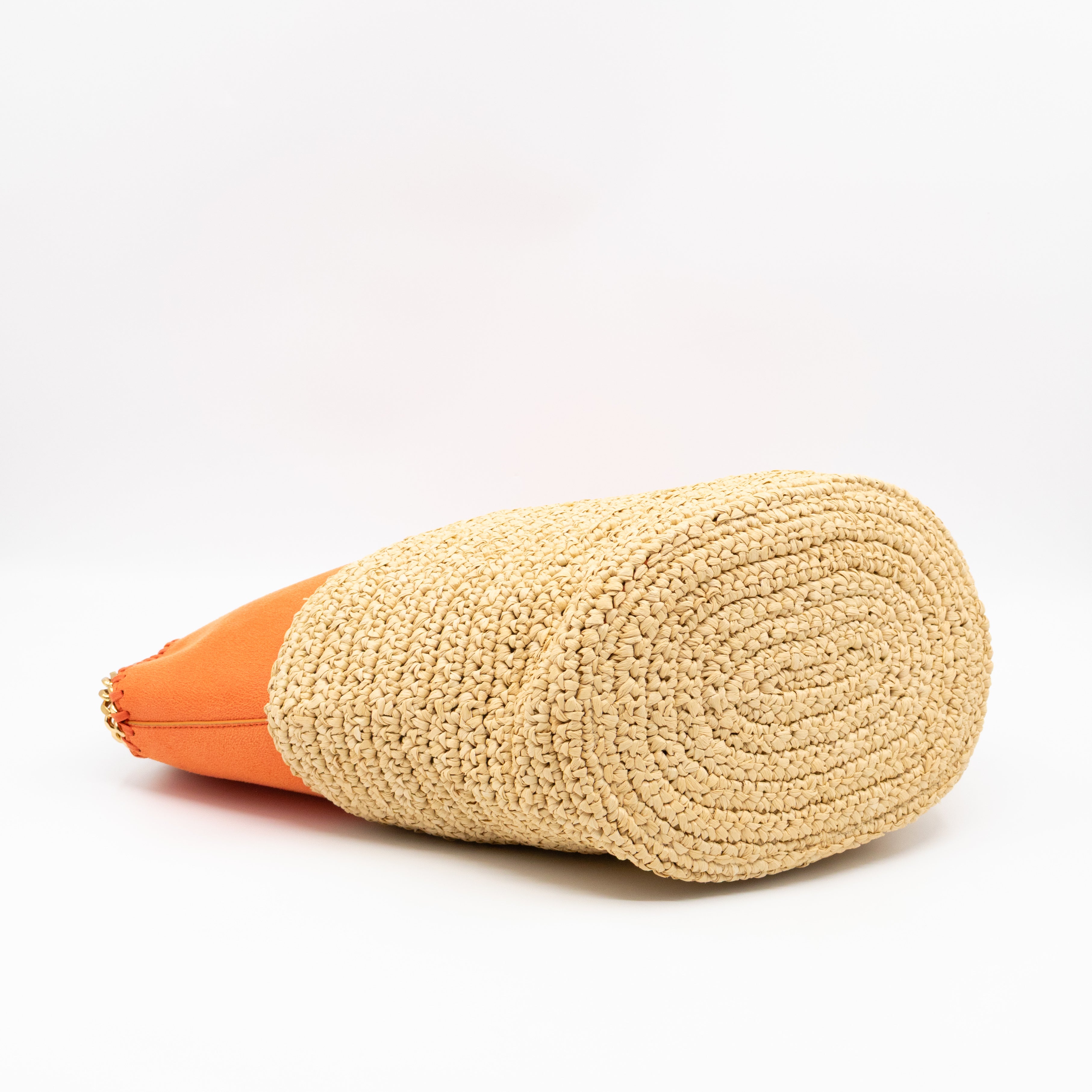 Falabella Raffia Large Tote Orange