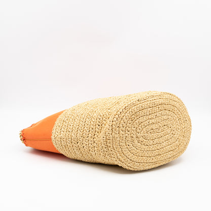 Falabella Raffia Large Tote Orange