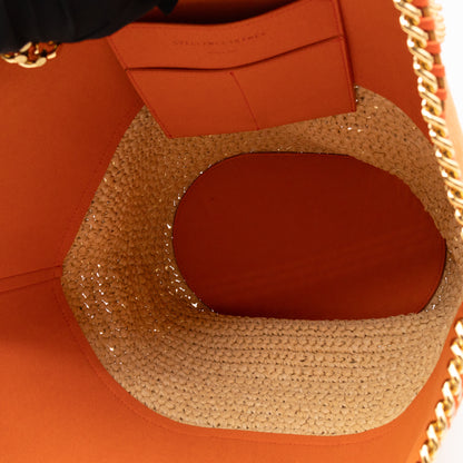 Falabella Raffia Large Tote Orange
