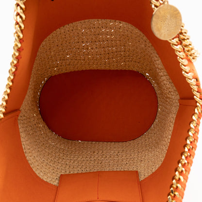 Falabella Raffia Large Tote Orange