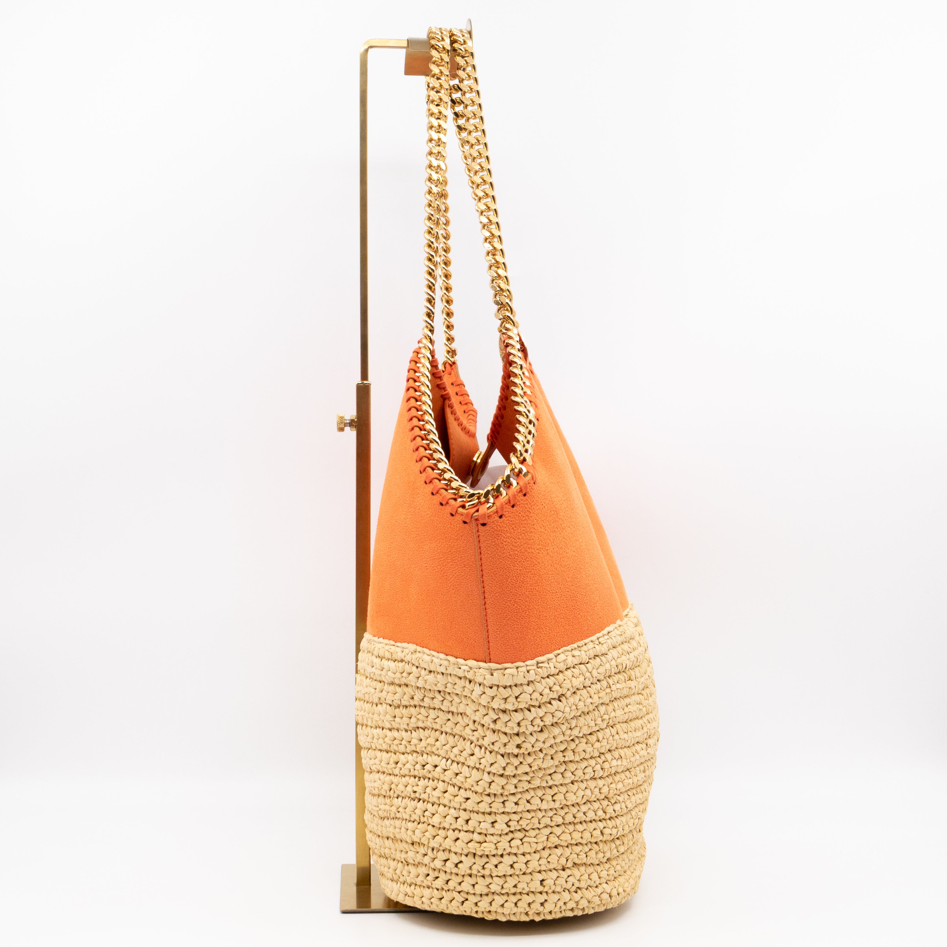 Falabella Raffia Large Tote Orange