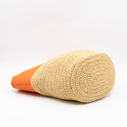 Falabella Raffia Large Tote Orange