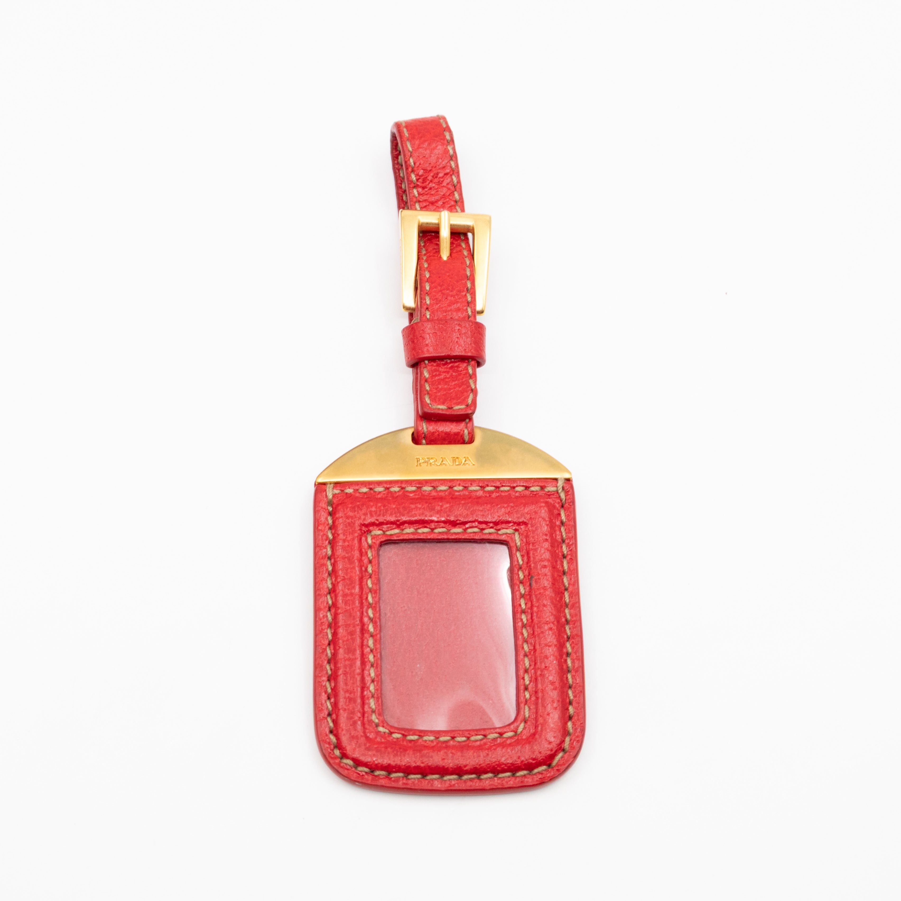 Plex Stampato Tote Red & Clear Vinyl