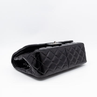 Classic Double Flap Jumbo Black Patent Leather