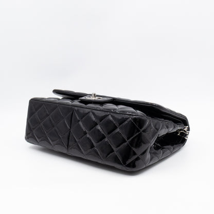 Classic Double Flap Jumbo Black Patent Leather