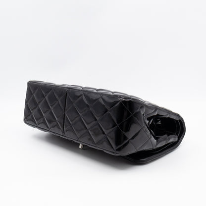 Classic Double Flap Jumbo Black Patent Leather