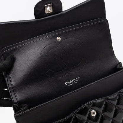 Classic Double Flap Jumbo Black Patent Leather